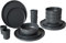 Bo-Camp Melamin Campinggeschirr Set Patom Reise Essgeschirr Teller Becher 16tlg anthrazit