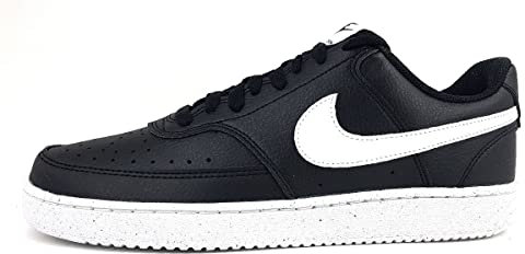 NIKE Men's Court Vision Low Better Basketball Shoe, Nero Bianco, 6.5 UK