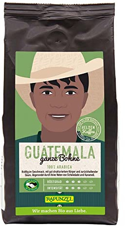 Rapunzel Bio Heldenkaffee Guatemala, ganze Bohne, 250 g