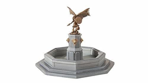 NOCH® Stadtbrunnen mit Walküre, handkoloriert, 10 x 10 cm für die Spur H0, perfekt für Modellandschaften und DIY Projekte