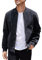 COOFANDY Herren Casual Varsity Jacke Vintage Leichte Wildleder Bomberjacken, Marineblau, M