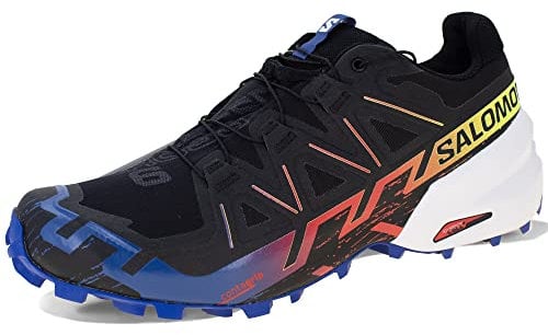 Salomon Herren Speedcross 6 Sneaker, Schwarz/surfen Sie das Web/Sicherheit gelb, 41 1/3 EU