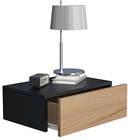 VCM Nachtschrank | Wandschublade | Wandboard | Nachttisch | Maße ca. H. 15 x B. 45 x T. 30 cm - Usal M 45 cm
