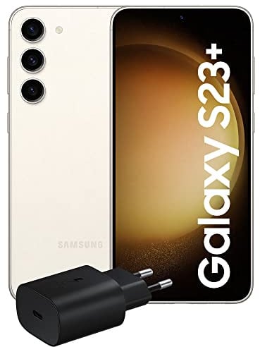 Samsung Galaxy S23+, Caricatore incluso, Smartphone Android, Display 6.6'' Dynamic AMOLED 2X, Fotocamera 50MP, RAM 8GB, 256 GB, 4.700 mAh, Cream [Versione italiana]