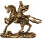 Operitacx Chinesische Fengshui Guan Yu Statue Reiten Guan Gong Guan Chang Kwan Kung Kuan Gong Statue Gott des Reichtums Figuren Home Office Dekoration Glückliche
