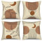 ASDCXZ Boho Kissenbezug 40x40 cm 4er Set, Abstrakt Boho Style Blätter Tag Monat Sofa Kissen Bezug Dekokissen Kissenbezüge Kissenhülle Waschbar Polyester Flachs Textil Outdoor Polster Kopfkissenbezug