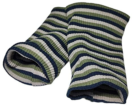 Britta Meier Leichte Pulswärmer, 2 Lagen Stoff, Nähwerkstatt (Blau-Oliv-Beige)