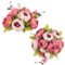 NUPTIO Künstliche Blume Ball für Tafelaufsätze: 2 Stück 24cm Dunkel Rosa Pfingstrose Gefälschte Blumen Brautarrangement Seide Faux Bouquet für Hochzeit Tafelaufsätze Tischdekorationen