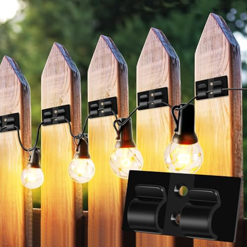 Ainiv 30 Stück Kabelhalter Selbstklebend, Kabelführung Organizer Kabelclips Selbstklebend Kabelklemmen mit 62 Schrauben, Outdoor Dekoration Clips Haken Draht Halter für Weihnachten und Lichterketten