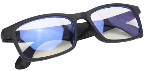 ASHATA Audio Smart Brille, Bluetooth 5.3 Touch Sprachassistent, Open Ear Audio Brille, Integriertes Mikrofon & Lautsprecher, Anti Blaulichtfilterung, für Damen Herren