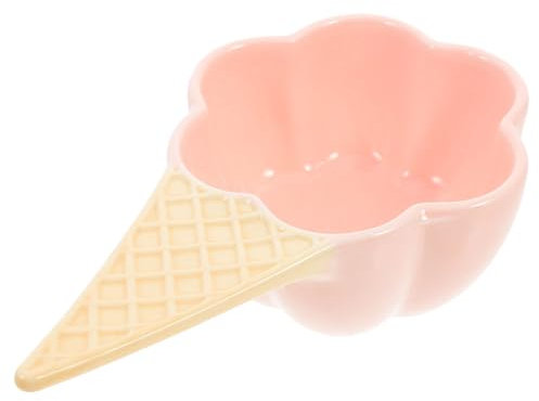 ABOOFAN Bol En Forme De Crème Glacée Bols À Sauce En Céramique Plat Coupes Glacées Bols À Dessert Pour Boissons Yaourts Fruits Collations Pour Les Fêtes D'été Rose