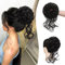 Sofeiyan Haarteil mit Gummiband Gelockt Dutt Haarteil Mit Haaren Hochsteckfrisuren Synthetisch Messy Bun Haar Tousled Updo Haarteile für Frauen Mädchen, Natürliches Schwarz