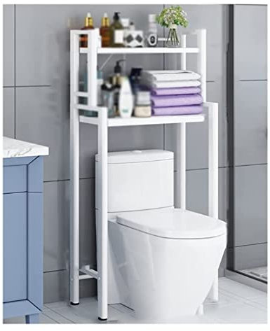 SJFYB Estante de Inodoro de 2 Niveles, Estante de Inodoro Ajustable para el hogar, balcón, Fregadero, Lavadora, Estante de Almacenamiento para baño