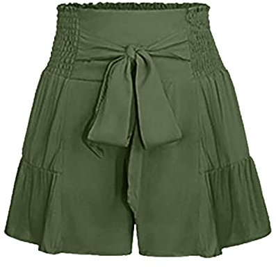 Warehouse Deals Clearance Returns Shorts for Women UK Personality Fashion Wide Leg Shorts Casual Culottes Simple and Exquisite Design Sequin Festival Shorts Ribbed Cycling Shorts