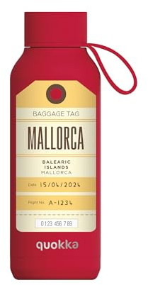 Quokka MALLORCA LABEL mit Anhänger Cherry Red 510 ml