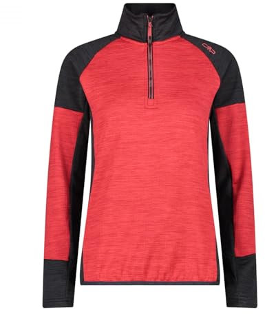CMP - Damen Fleeceshirt Grid Tech, Koralle, 48, Koralle, 42