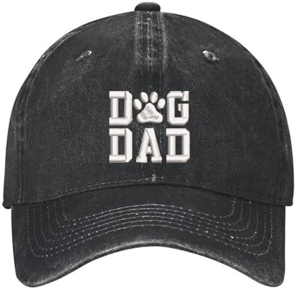 MIMAYIN Dog dad Baseball Cap Stickerei Basecap Verstellbare Baumwolle Reine Farbe Baseballmütze Sport Visier Hut für Damen Herren
