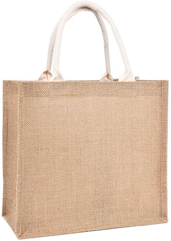 DXHGHYGL Borse Juta,Borsa Tela,Shopper Cotone,Borsa di tela,Borse Uncinetto,Borsa Iuta da Rivestire con Due Manici per Shopping, Spesa e Tempo Libero Picnic Viaggi Spiaggia