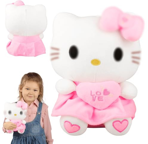 Kuscheltier, Plush Plüschtier Kuscheltier Stofftier Kitty Plüschtier Cat Cartoon Plüschtier Kuscheltier Stofftier Gefüllte Plüschpuppe Mädchen Kinder Geburtstaggeschenke Geschenk Party Supplies