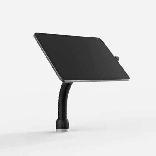 Bouncepad Core Flex - Secure Desk Mount with Flexible Gooseneck Compatible with iPad and Tablet (Black)