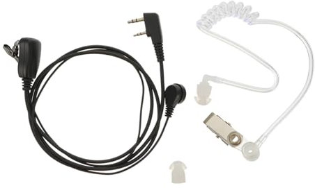 Lurrose 1Pièce Wired Acoustic Tube Headset with Noise Isolation for Radio Communication Earpiece