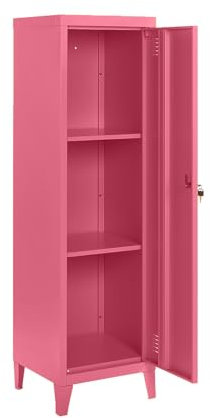 MMT Möbel Metall Spind Schrank in Orange Gelb Rosa Weiß Grau Abschließbar Schrank Aufbewahrung Reinigungsschrank Slim One Door Kleiderschrank Industrie Schuhaufbewahrung