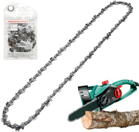 MospdyGear 3/8 Inch Pitch Chainsaw Chain for 14 Inch (35cm) Bar, 52 Drive Links .043 Inch (1.1 mm) Gauge, Replacement for Husqvarna and More