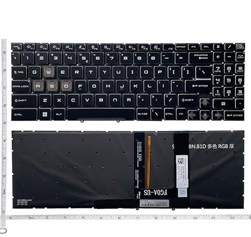 LWDOZMD Für MSI Cyborg 15 A12V/A13V/A13U/A13VF AI A1V für Crosshair R6E B12UE ZKatana Pulse B13V beleuchtete Tastatur(Purple)