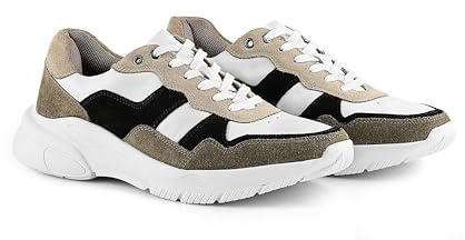 Silver Street London Finchley Mens Trainers Leather Classic Casual Shoes Extra Padded Comfort Sneakers for Men, White, UK 9