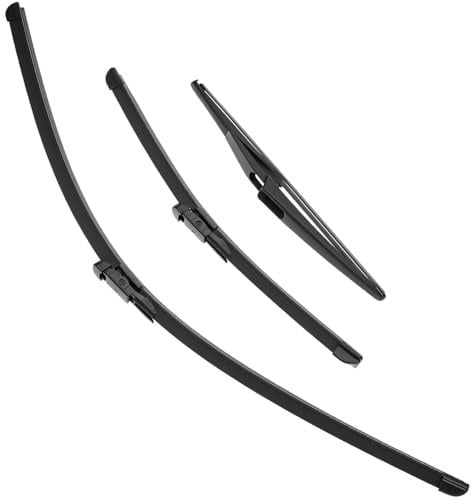 QWORK® 3 Stücke Scheibenwischer Wischerblätter Set, Vorne + Hinten 650mm/400mm/300mm Autoscheibenwischer, Kompatibel mit Opel Corsa D 2006-2014