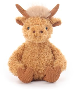 Apricot Lamb Hochlandrind Kuh Plüschtier Kuscheltier Stofftier Braun 18cm