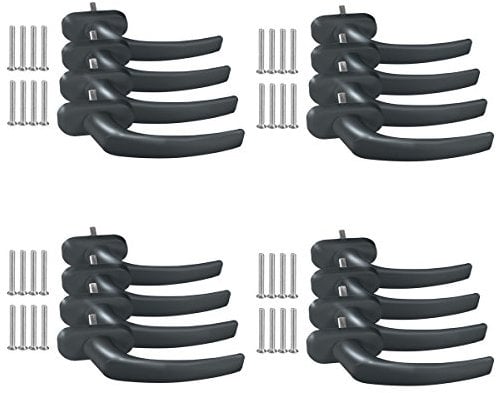 16 x Alu Fenstergriff in Grau RAL 7016 - Stiftlänge 30mm