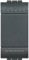 BTicino SL4003NF FP LL Deviatore 1P 16A 1 m, Antracite, 1 Pezzo
