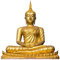Bilderwelten Wandtattoo Goldener Buddha Wandtattoo Wandsticker Blume Pflanze, Größe: 120cm x 120cm