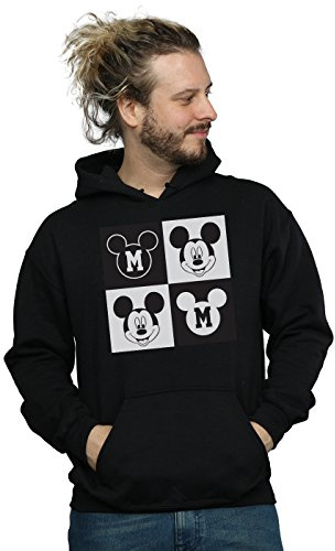 Disney Men's Mickey Mouse Smiling Squares Hoodie