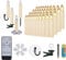 BOWKA LED-Kerzen mit Fernbedienung, warmweiß, dimmbar, vielseitig einsetzbar mit Clips, Saugnapf und Stiften, Fernbedienung, Timer und Batterie, für Weihnachtsbaum, Weihnachten, Hochzeiten, Party, Dek