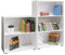 Casaria® 2er Set Bücherregal Vela 3+2 Fächer höhenverstellbare Böden Holz Bücher Ordner Wohnzimmer Arbeitszimmer Büro Standregal Ordnerregal Regal Weiß