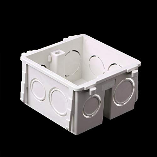 JOYKK 86-Type Cassetta di Montaggio a Parete in PVC con Scatola di derivazione per Base Presa - Bianco