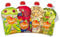 Lot de 4 Gourdes Réutilisables 130ml | Collection amazonie | Pour bébé, enfant et adulte | compotes, purées, et smoothies | Étanches et Durables | Fabriquées en Suisse et en France | Squiz