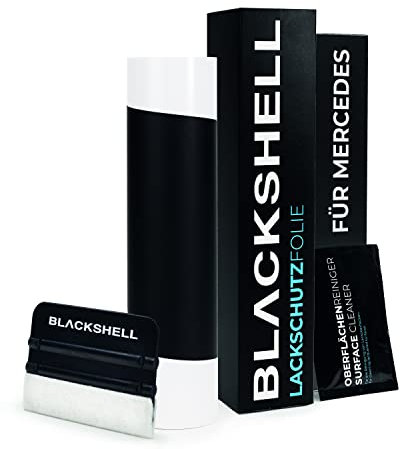 Blackshell® Ladekantenschutz Folie passend für Mercedes C-Klasse Kombi | Typ S205 | Bj. 2014-2021 Matt Schwarz - passgenauer Stoßstangenschutz inkl. Set für Folierung