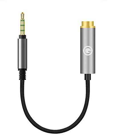 GEEKRIA 2.5mm TRRS Balanced Male to 4.4mm Balanced Female Adapter Cable, 5-Pole Headphone Converter for DAC/AMP (0.49ft)