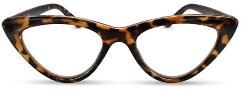 2SeeLife Tortoise Cat Eye Lesebrille für Frauen, um stilvoll auszusehen, modisch mit hoher Sicht, bequeme Federscharniere für alle Gesichtsformen, Damen-Lesebrille– 2,75