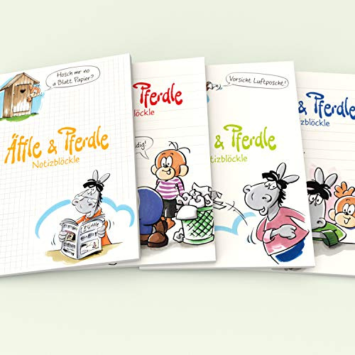 Äffle & Pferdle Notizblöcke 4er Set