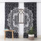 Popular Handicrafts Bedruckte Vorhänge für Wohnzimmer, Indische Hippie-Boho-Vorhänge mit schönem Mandala-Ombre-Farbverlauf für Schlafzimmer, Schwarz-Silber