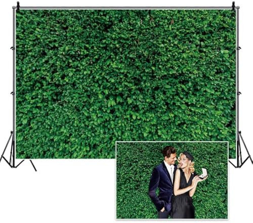 Renaiss 3x2m Fotohintergrund Gras Wand Hintergrund Grünes Laub Fotohintergrund Hochzeit Geburtstag Party Dekoration Baby Shower Neugeborenes Kuchen Tisch Banner Vinyl Fotostudio Requisiten