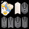 ORIGACH 5 Pack Lesezeichen Metall Stanzformen Tag Rahmen Stanzungen Prägeschablonen Vorlagenform für DIY Scrapbooking Dekorative Papierkartenherstellung