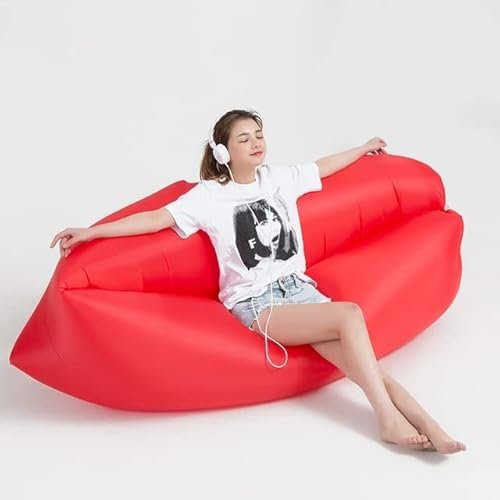 AllForYou Camping Stuhl Strand Picknick Aufblasbares Sofa Lazy Ultralight Daunenschlafsack Luftbett Aufblasbare Sofa Liege Gartenmöbel