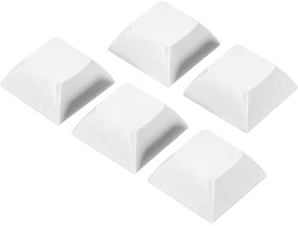 PATIKIL 1U Blank Keycaps, 5 Pack Universal PBT Keyboard Replacement Accessories for MX Mechanical Keyboard, White