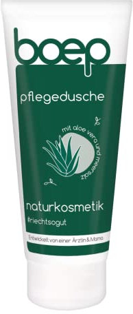 boep Pflegedusche | Für Schwangere & Stillende geeignet | Vegan, natürlich & mild | Naturkosmetik Duschgel mit Bio-Aloe Vera | Für empfindliche Haut geeignet (200ml)