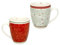 Set 2 Mug Tazza Tisaniera Connubio Brandani 52374 Porcellana Rosso Verde Natale